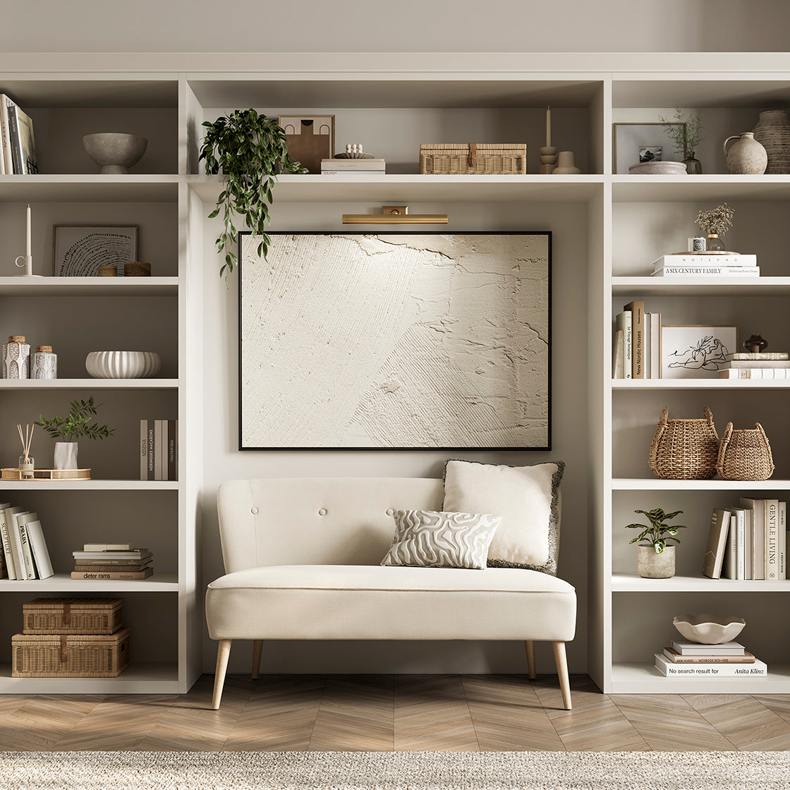 Beau Sand Beige & Blonde Wood Sofa | 2 Seater